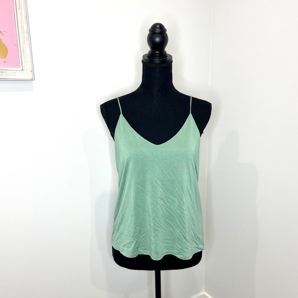 Abound Green V-Neck Tank Top